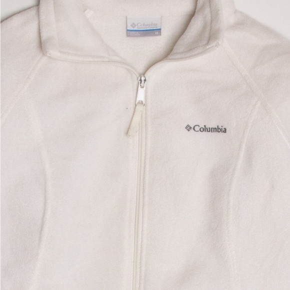 Columbia white Full Zip w/Pockets Windproof Fleece Dress jacket - Picture 3 of 3